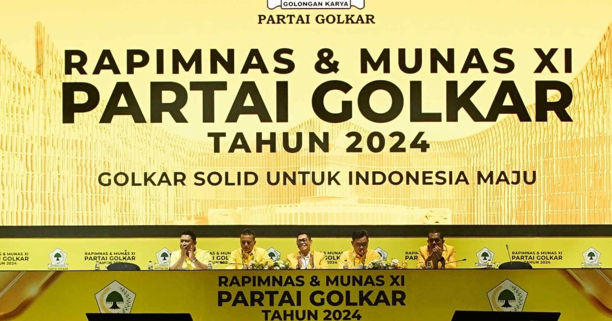 Didampingi Prabowo dan Surya Paloh, Jokowi Pakai Kemeja Kuning Tiba di Munas Golkar