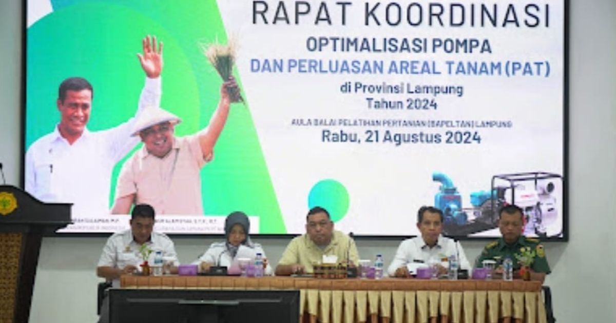 Tingkatkan Produksi Beras Nasional, Pertambahan Areal Tanam Dan Distribusi Pompa Air di Lampung Dipercepat