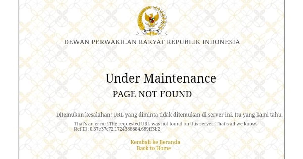 Website DPR Down Diduga Kena Hack, Ini Penjelasan Sekjen