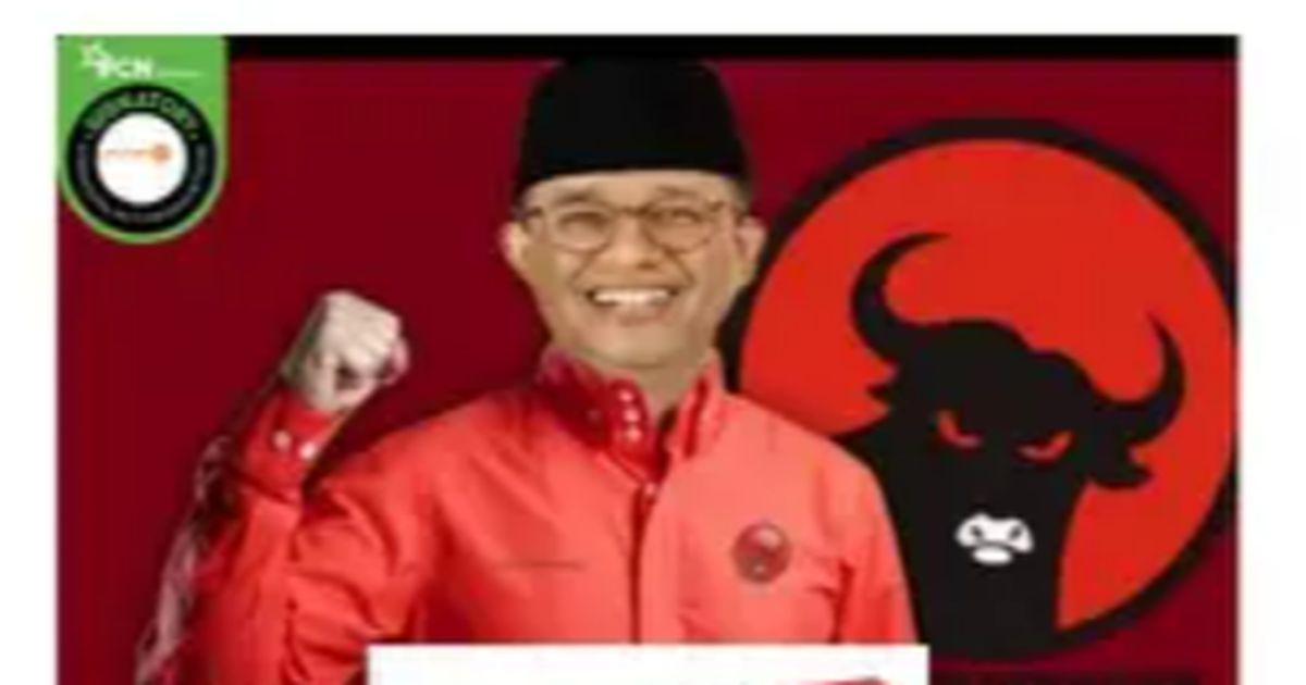 CEK FAKTA: Hoaks Foto Anies Baswedan Pakai Jas Merah Berlogo PDIP