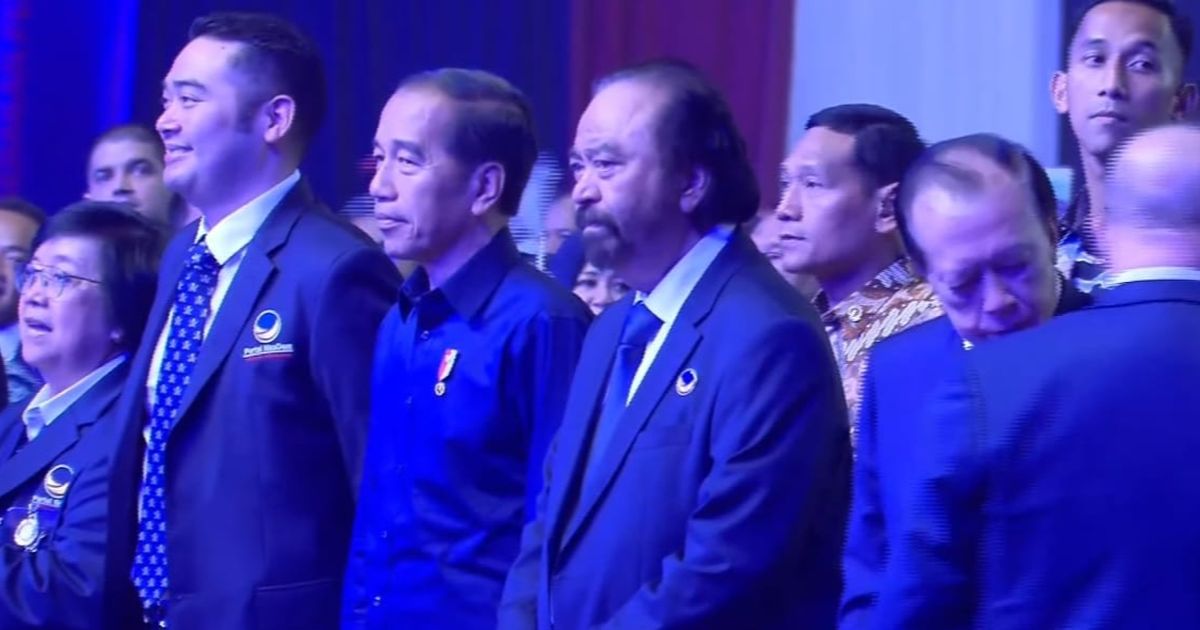 Berkemeja Biru, Jokowi Hadiri Kongres Partai NasDem di JCC