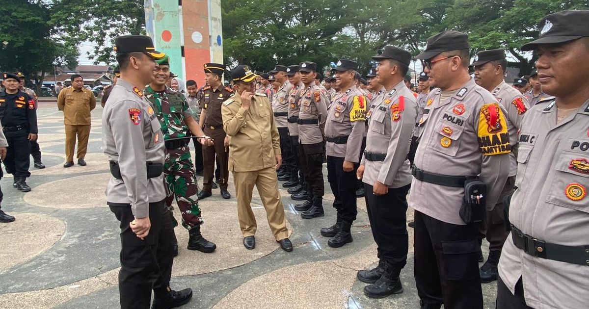 Apel Gelar Pasukan, Kapolres Inhu Tekankan Sinergritas Demi Pilkada Damai