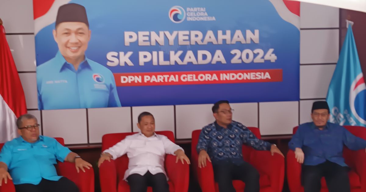 Partai Gelora Resmi Dukung ke Ridwan Kamil-Suswono di Pilkada Jakarta