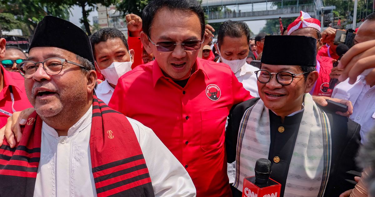 Potret Meriahnya Pram-Rano Diarak ke KPU DKI, Sampai Ahok Ikutan Turun ke Jalan