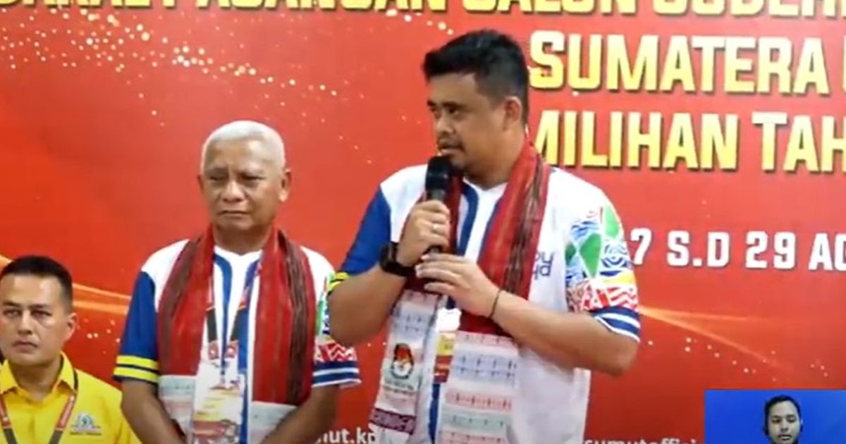 Pasangan Bobby Nasution - Surya Resmi Daftar Pilkada Sumut 2024