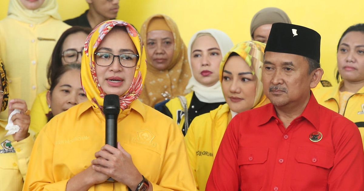 VIDEO: Senyum Manis Airin Senang Dikawal Golkar Daftar Cagub dan Cawagub Pilkada Banten