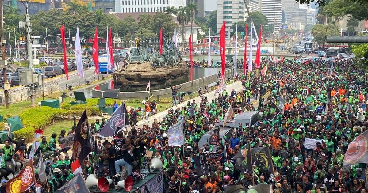 Tak Semua Ojol Turun ke Jalan Demo di Patung Kuda, Ini Alasannya