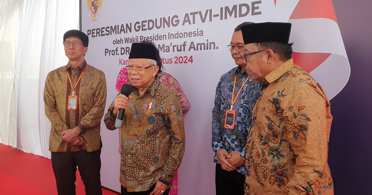 Resmikan Gedung Baru ATVI-IMDE, Wapres Maruf Amin: Kualitas Pendidikan Menjadi Kunci