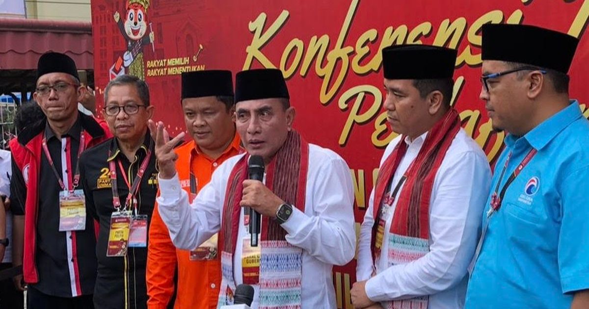 Diusung 6 Partai, Edy Rahmayadi-Hasan Basari Daftar ke KPU Sumut Bakal Lawan Bobby Nasution