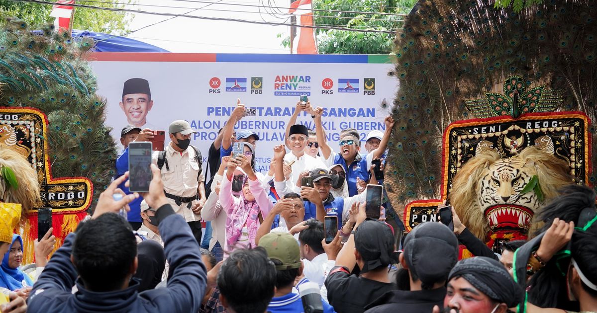 Daftar Pilkada Sulteng, Anwar Hafid-Reni Diantar Ribuan Pendukung ke KPU