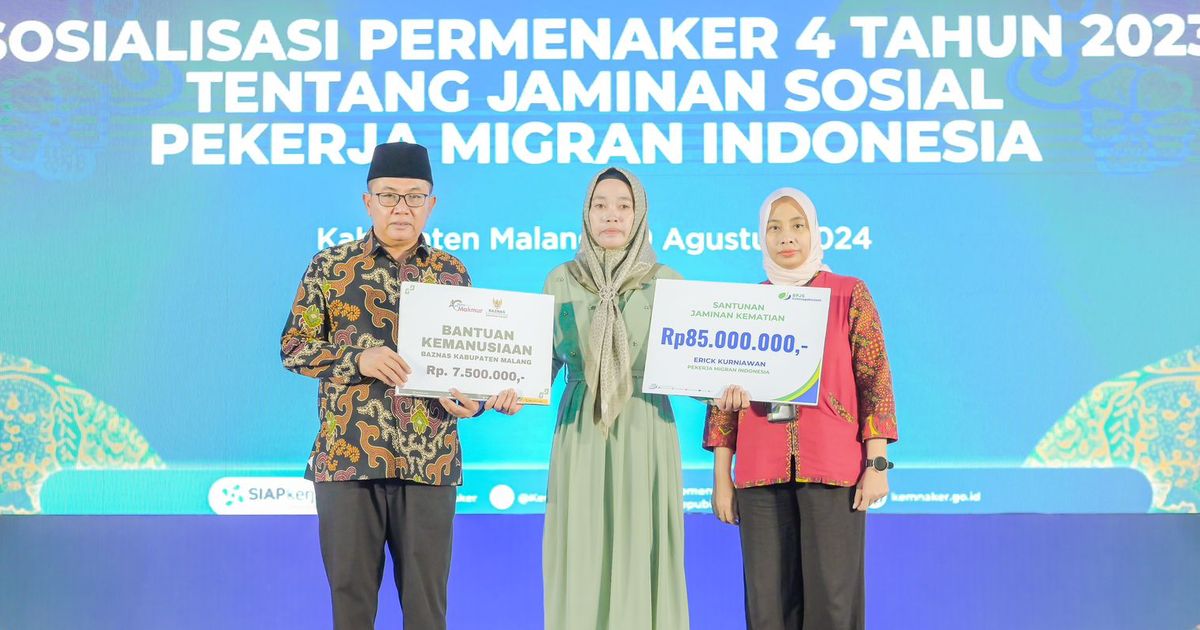 Menaker Dorong PMI Wajib Jadi Peserta BPJS Ketenagakerjaan