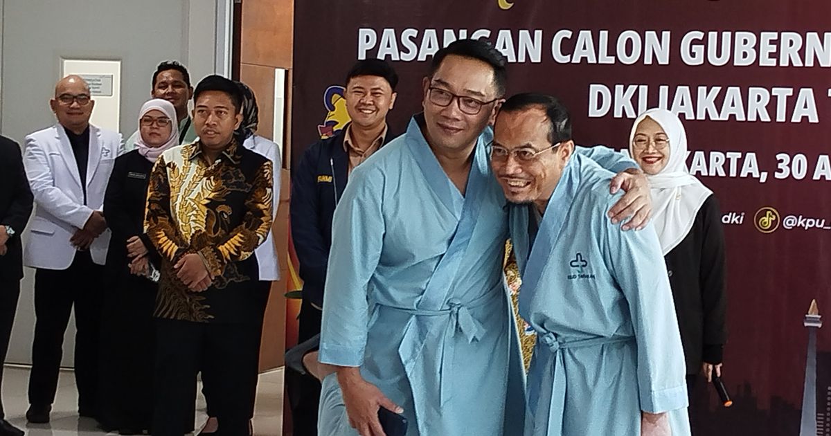 Hasil Tes Kesehatan Tiga Paslon Pilkada Jakarta Selesai Pekan Depan