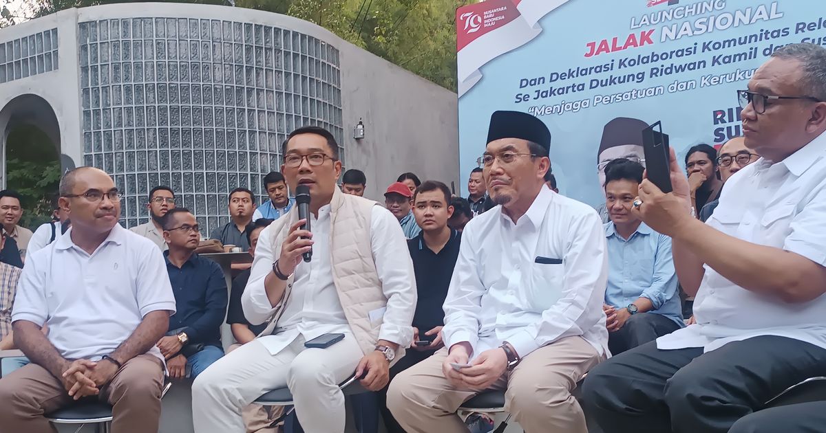 Ridwan Kamil Ungkap Detik-Detik Berpasangan dengan Suswono di Pilkada Jakarta