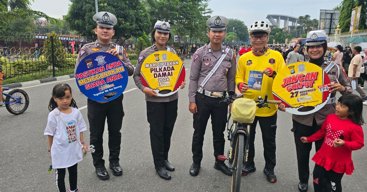 Manfaatkan CFD, Satlantas Pekanbaru Ajak Masyarakat Wujudkan Pilkada Damai