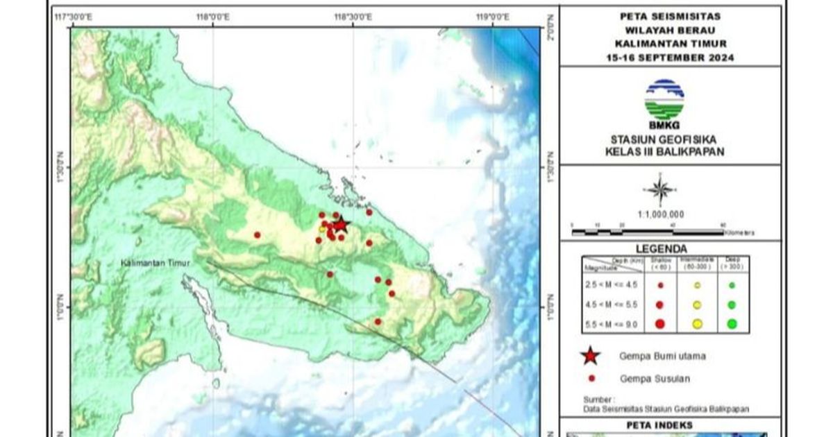 Bukan Terkait Zona Megathrust, Ternyata Ini Penyebab Berau Diguncang Gempa 19 Kali