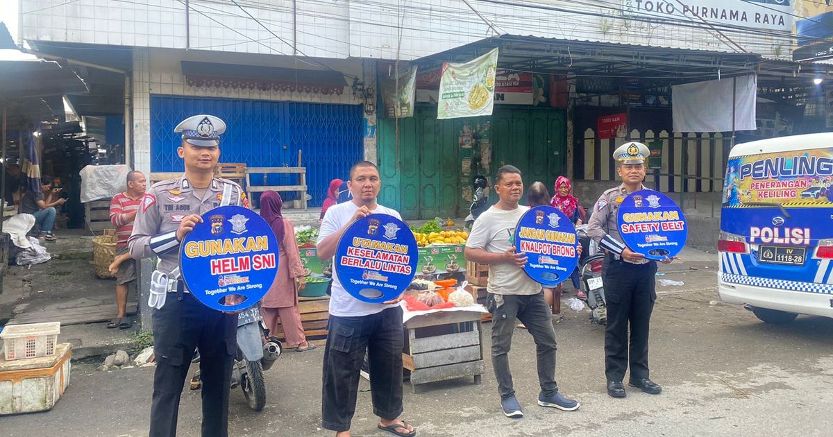 Blusukan ke Pasar, Satlantas Pekanbaru Tekankan Keamanan dan Ketertiban Selama Pilkada