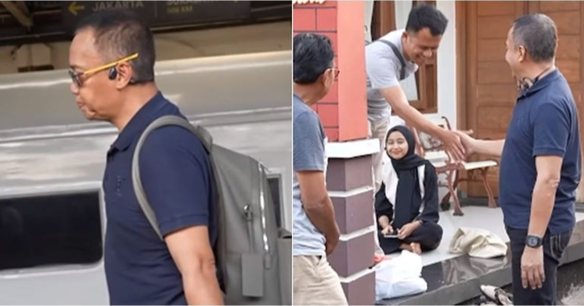 Jenguk Adik Sakit, Jenderal Polisi Ajak Keluarga Naik Kereta ke Kampung saat Datang 'Dikerumuni' Tetangga