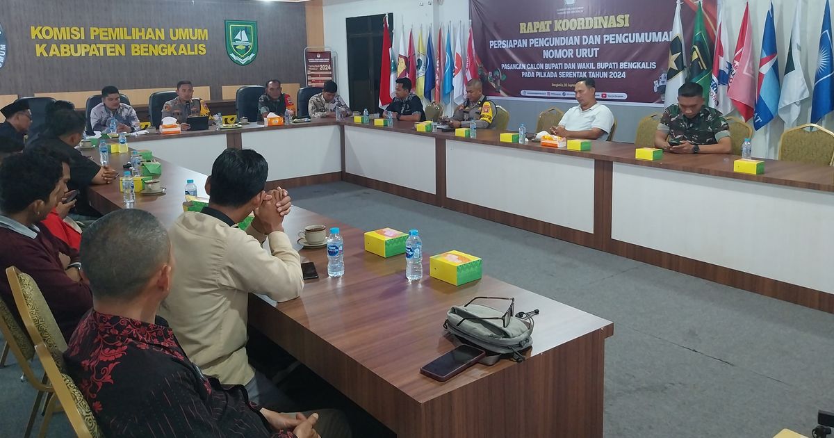 Polres Bengkalis Gelar Rapat Koordinasi Pengundian Nomor Urut Calon Bupati