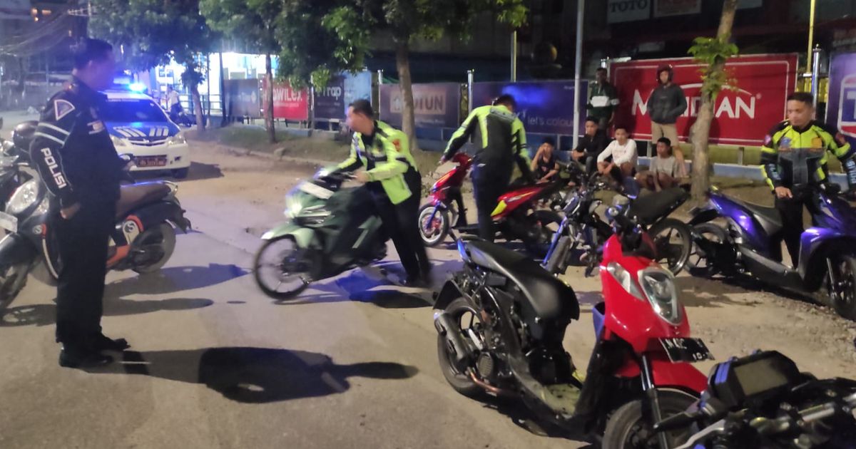 Polisi Gelar Razia Balap Liar Jelang Pilkada Pekanbaru, 22 Motor Diamankan