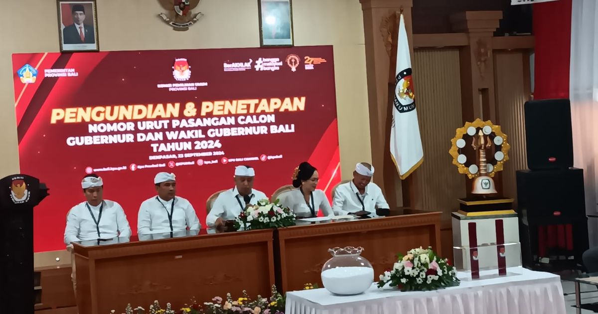 Pilkada Bali 2024: Mulia-Pas Nomor Urut 1, Koster Giri Nomor 2