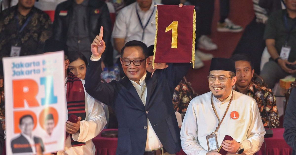 Dapat Nomor Urut 1 di Pilkada Jakarta, Ridwan Kamil: Menang Satu Putaran