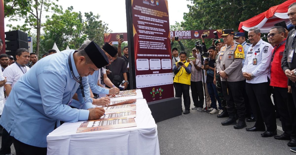 Polisi Gelar Konvoi Pilkada Damai di Jalanan Kota Pekanbaru, Ini Hasilnya