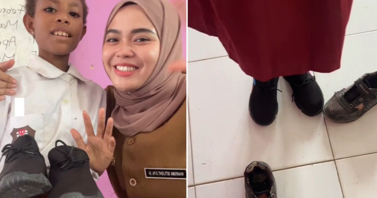 Viral Aksi Guru Beri Hadiah Sepatu Baru untuk Muridnya, Ini Sosoknya