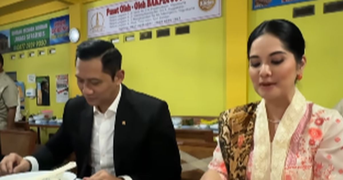 Serasi Ganteng dan Cantik, Momen AHY dan Annisa Makan Malam di 'Mbah Cemplung' Penampilannya Bikin Salfok