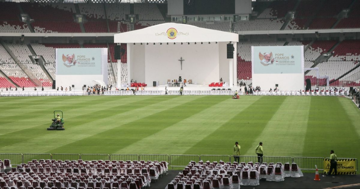 Stadion Madya dan GBK Steril untuk Misa Agung Paus Fransiskus: Jemaah Bergelang Khusus yang Boleh Masuk