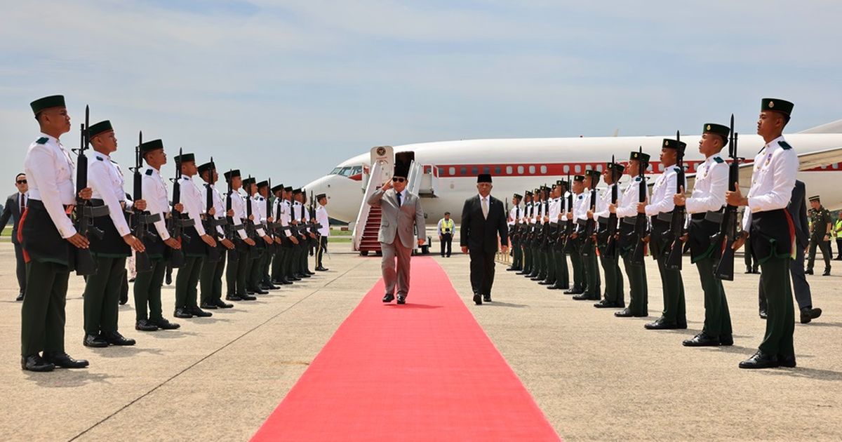 Menhan Prabowo Tiba di Brunei Darussalam untuk Bertemu Seri Sultan Haji Hassanal Bolkiah