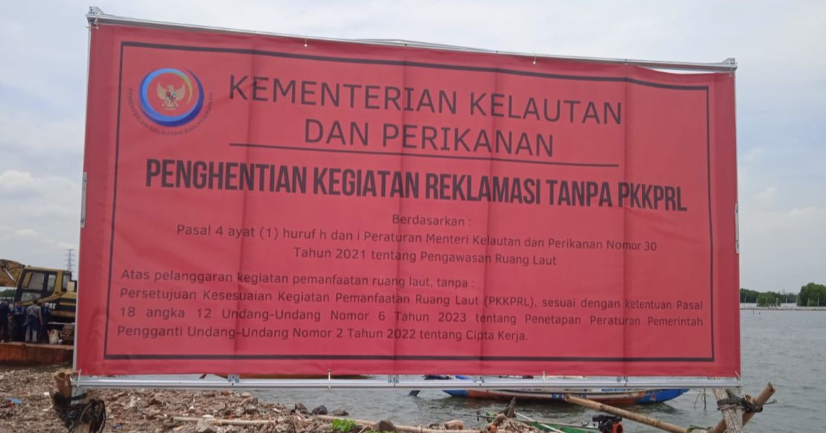 Pagar Laut di Perairan Utara Bekasi Disegel KKP