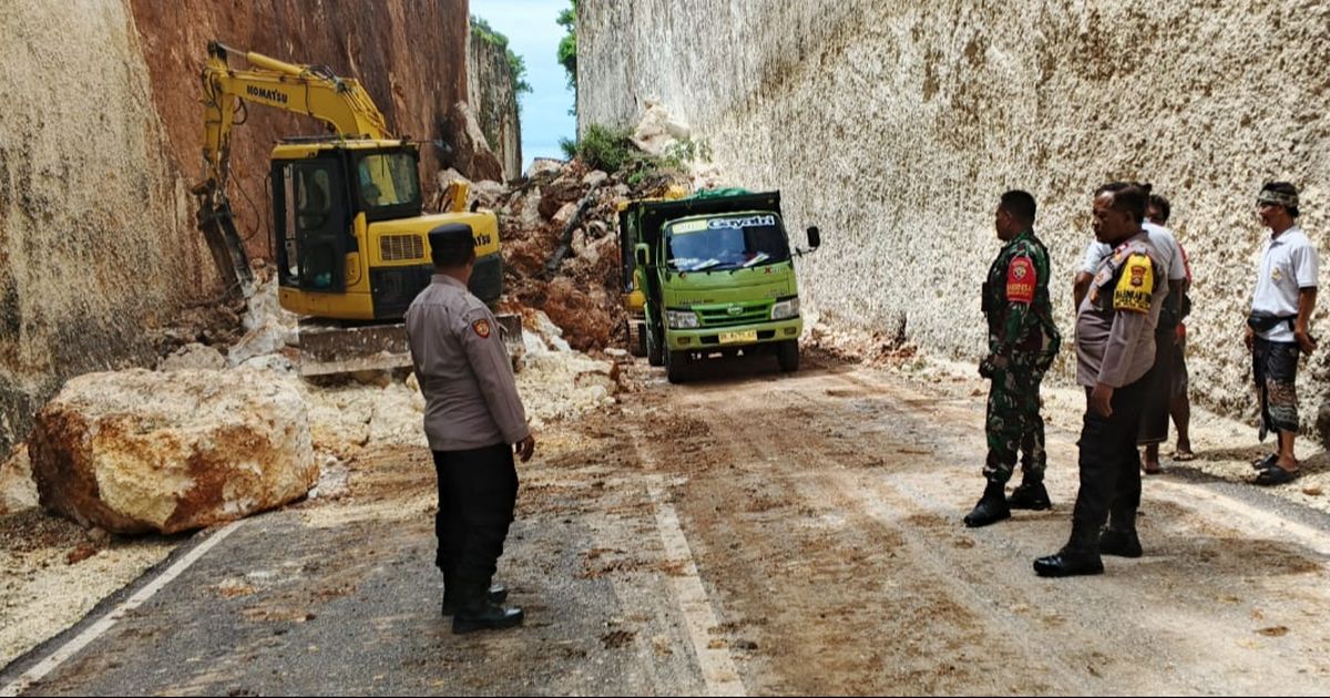 Sering jadi Spot Foto Favorit Para Turis, Ini Penampakan Tebing Tanah Barak Bali yang Longsor