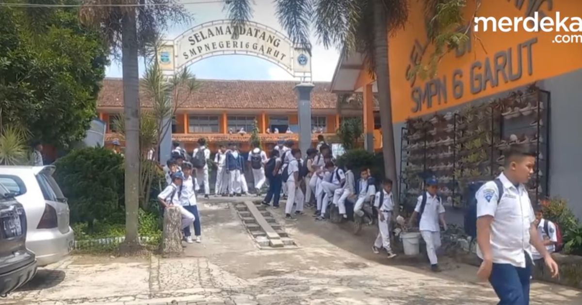 VIDEO: Miris Siswa SMP Lemas sampai Pucat Menahan Lapar, Makan Bergizi Gratis Telat 1,5 Jam di Garut