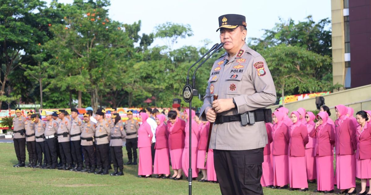 Kapolda Riau Pimpin Sertijab, Ini Daftar Pati dan Pamen yang Dirotasi