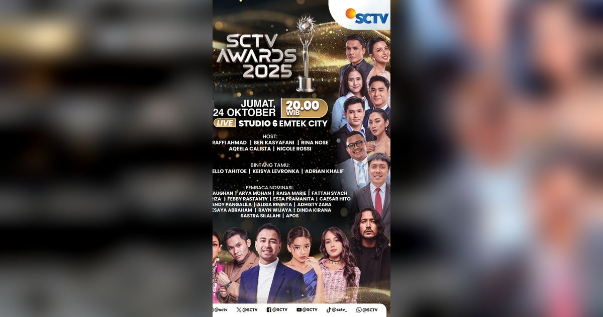 "SCTV AWARDS 2025" Kembali Digelar, Persaingan Ketat Warnai Deretan Nominasi