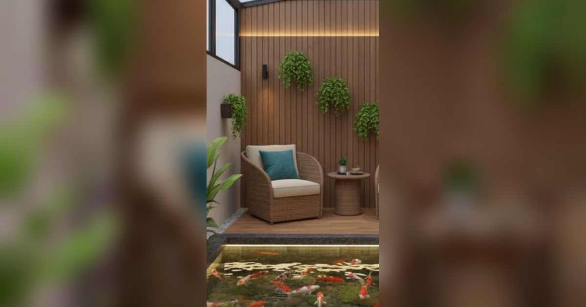 7 Inspirasi Halaman Belakang Rumah untuk Pelihara Ikan Mas Koki, Minimalis dan Estetik