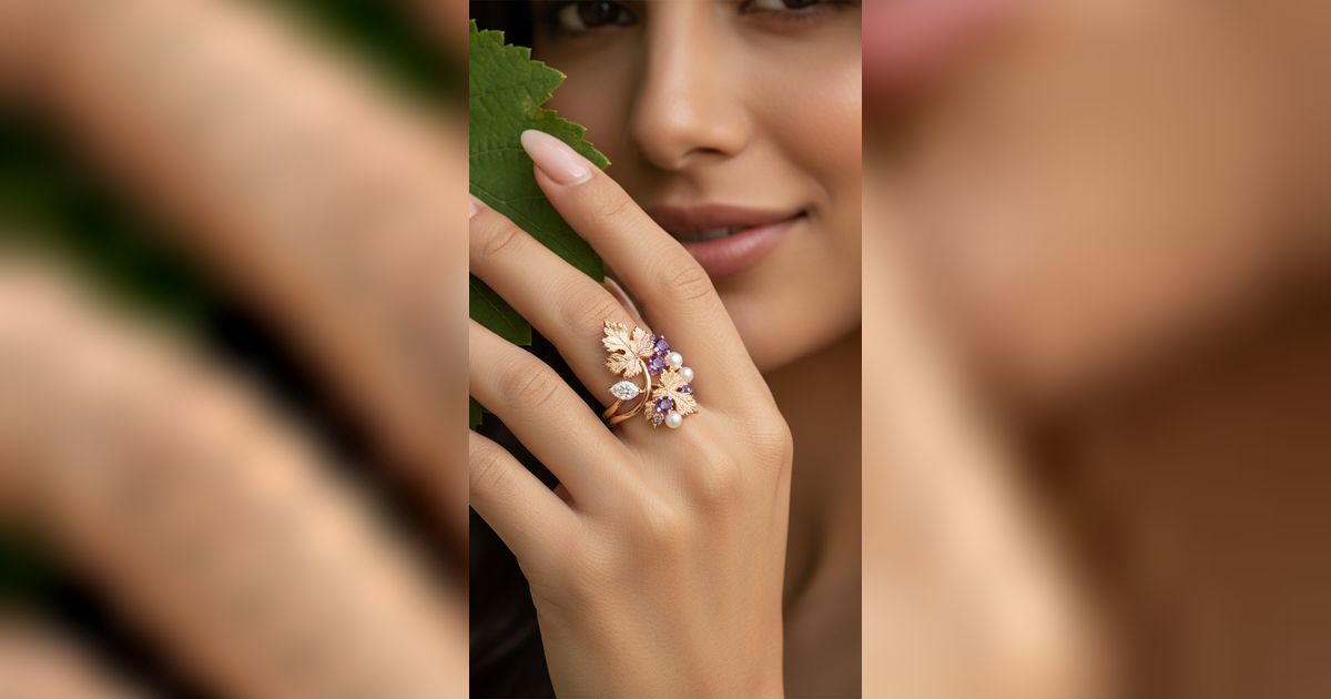 7 Inspirasi Cincin Model Daun Anggur yang Anggun dan Unik, Wajib Masuk Koleksi Perhiasan di 2025