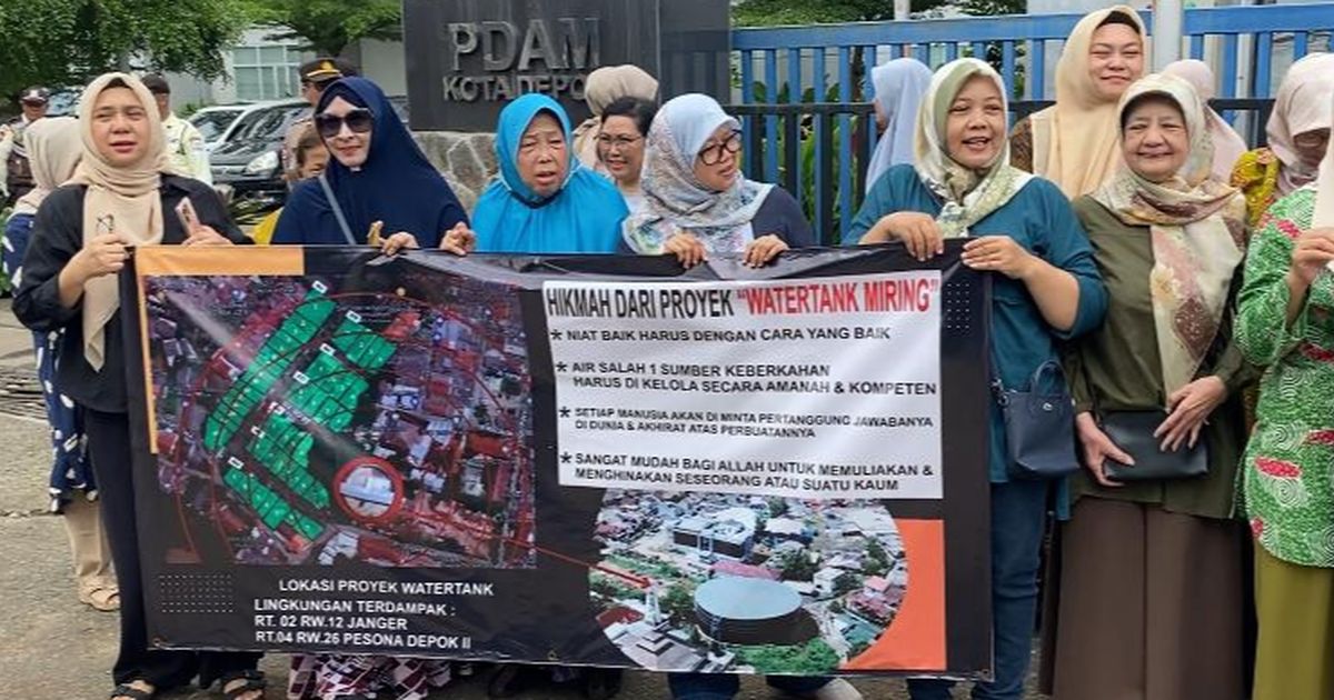 Cerita Warga Geruduk Kantor PDAM Depok, Tuntut Relokasi Water Tank karena Sempat terjadi banjir lumpur