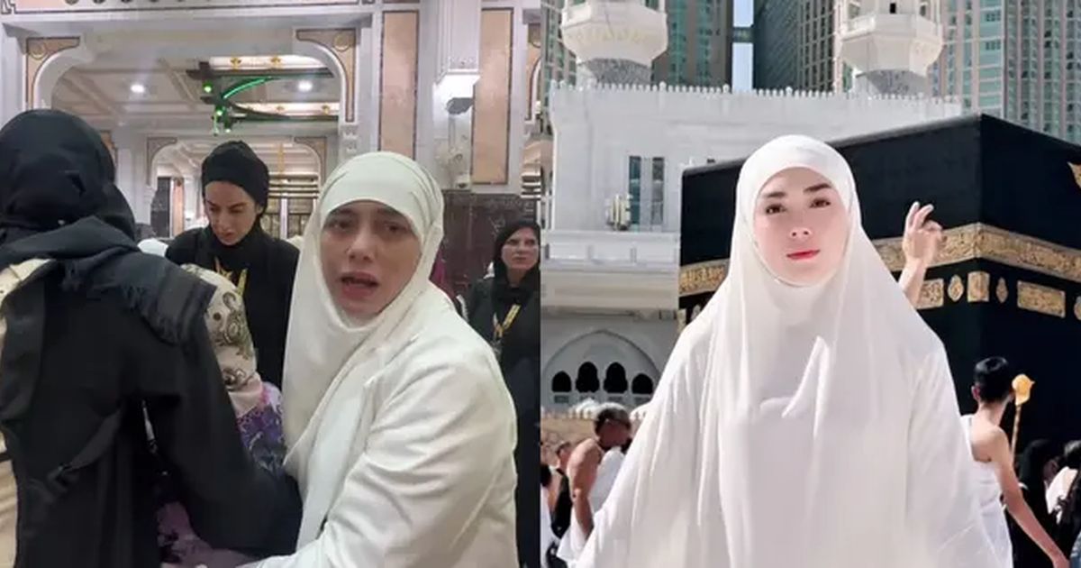 Tuai Pujian, Momen Celine Evangelista Bantu Ibu-Ibu Jatuh di Masjidil Haram