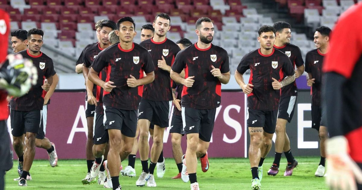 FOTO: Mengintip Latihan Terakhir Timnas Indonesia, Skuad Garuda Pede Bisa Hajar Bahrain di Gelora Bung Karno!