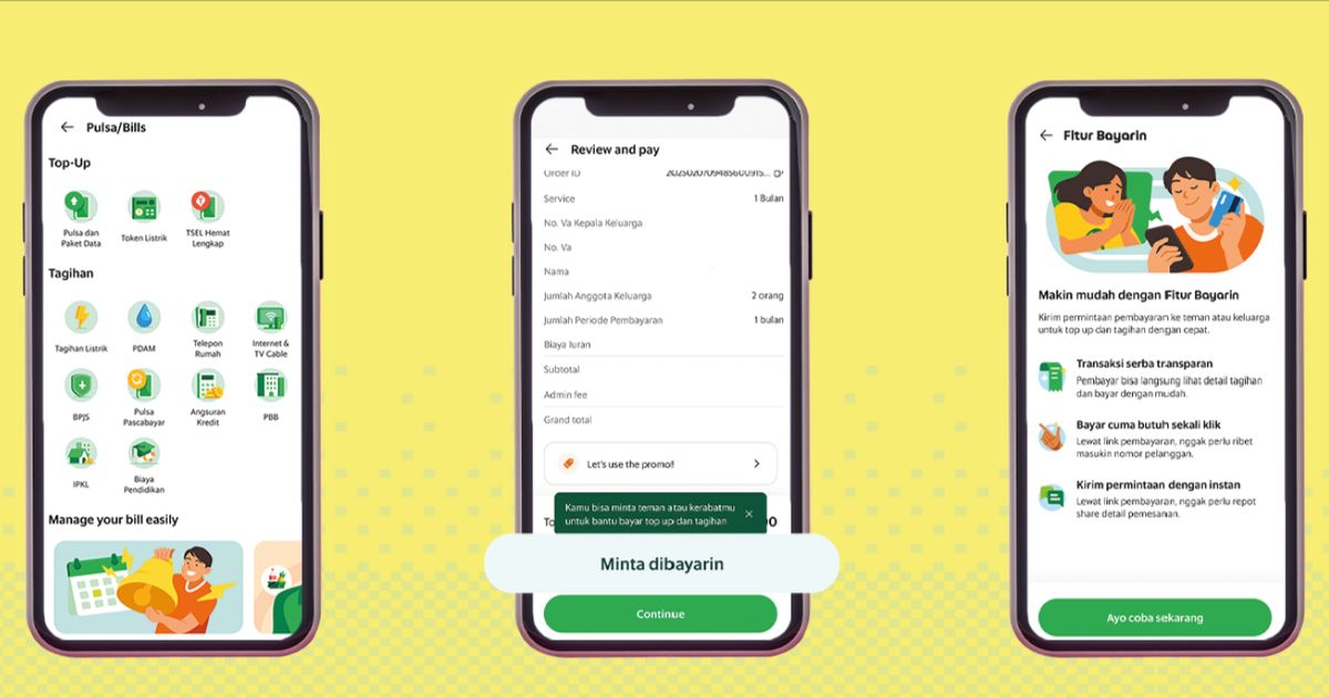Grab Rilis Fitur Bayarin