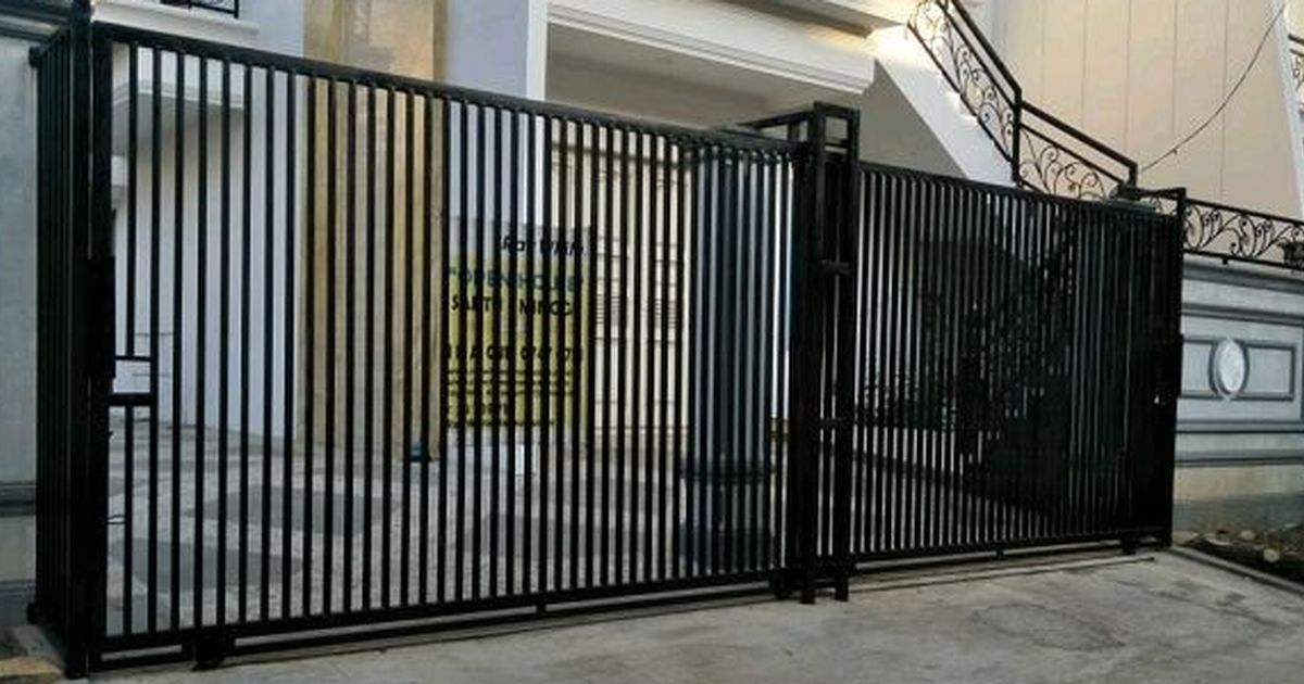 Model Pintu Pagar Dorong Minimalis Modern yang Elegan dan Fungsional