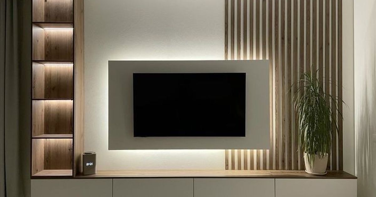 Desain Backdrop TV Minimalis HPL untuk Ruangan Modern