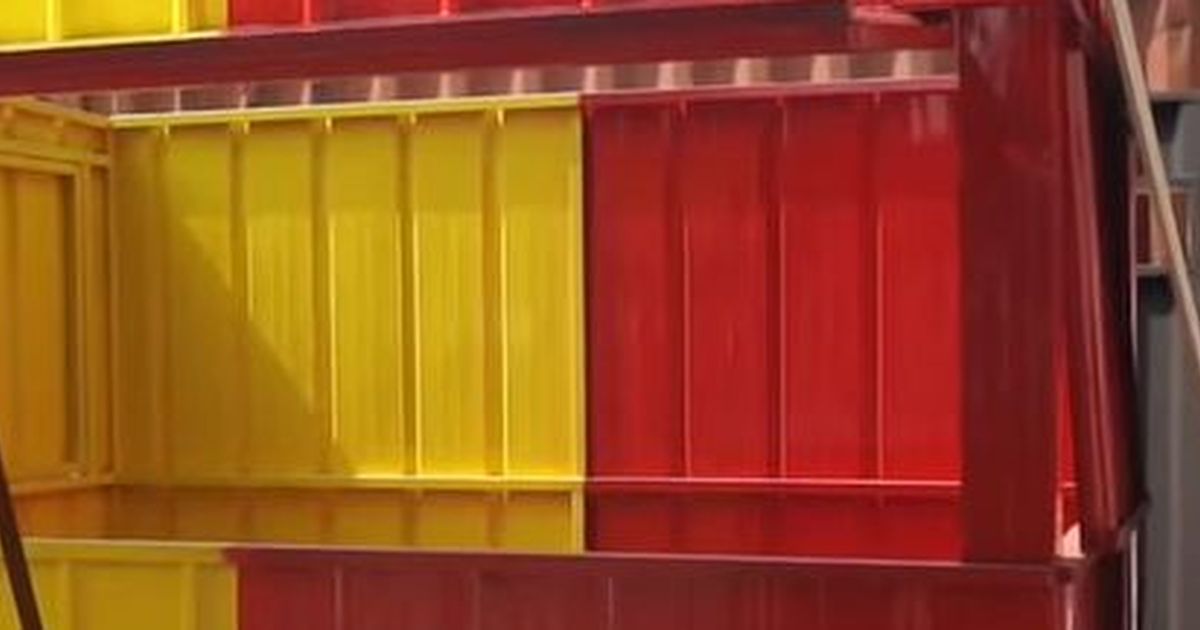 Desain Booth Container Minimalis dan Estetik