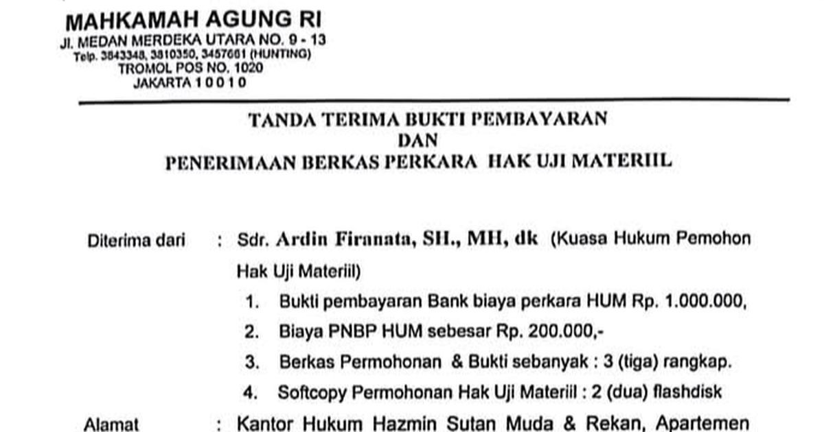Perpres Kantor Komunikasi Kepresidenan Digugat ke MA, Ada 4 Pasal Diajukan Uji Materiil