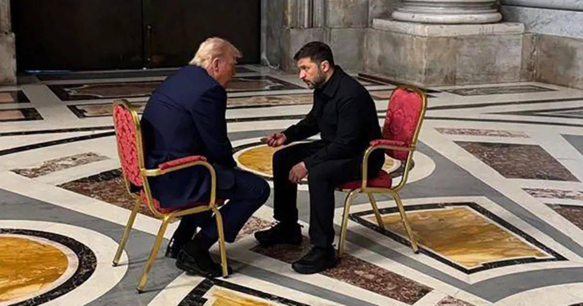 Jelang Pemakaman Paus Fransiskus, Donald Trump dan Zelensky Bertemu di Dalam Basilika Santo Petrus