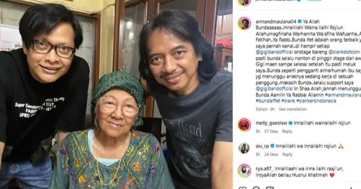 Armand Maulana Kenang Sosok Bunda Iffet: Ibu dari Semua Pemain Band Era 90-an