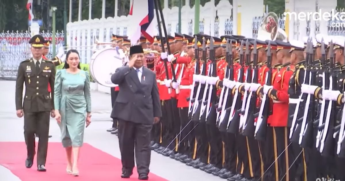 VIDEO: Cantiknya PM Thailand Temani Prabowo Jalan di Karpet Merah, Hormat ke Pasukan Militer