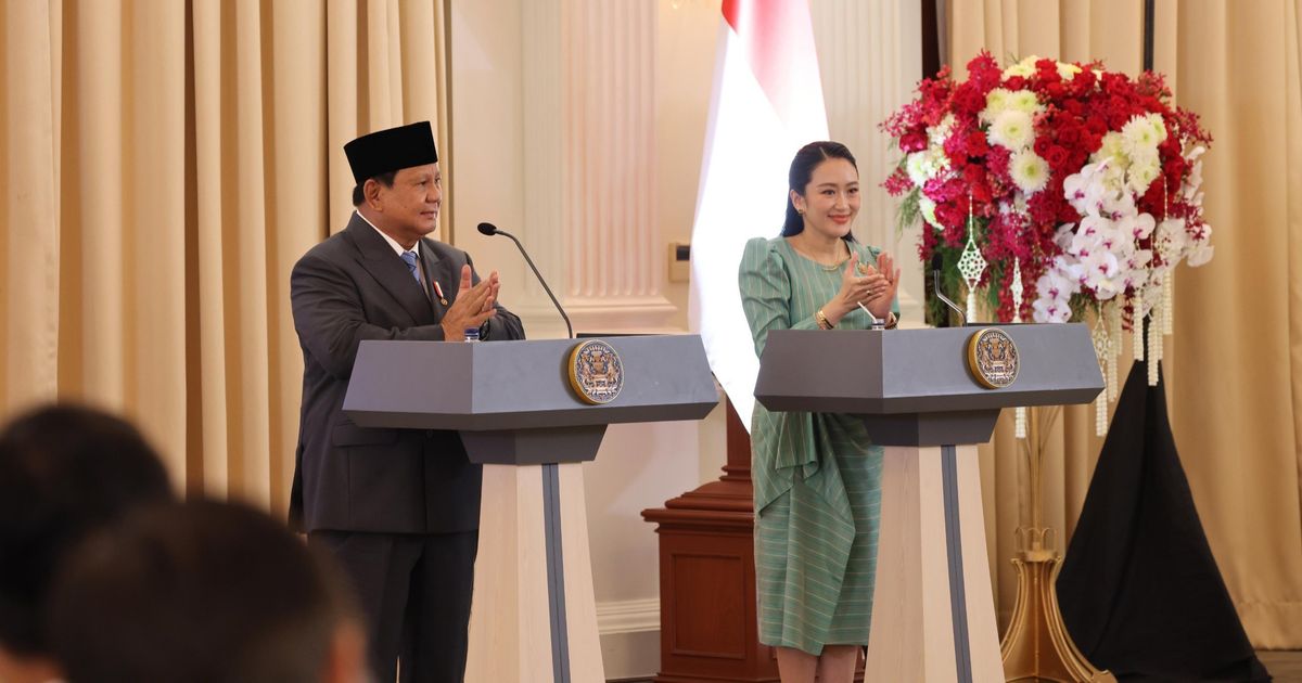 Ini Poin-Poin Penting Kerja Sama Indonesia dan Thailand Hasil Pertemuan Prabowo dengan PM Paetongtarn Shinawatra