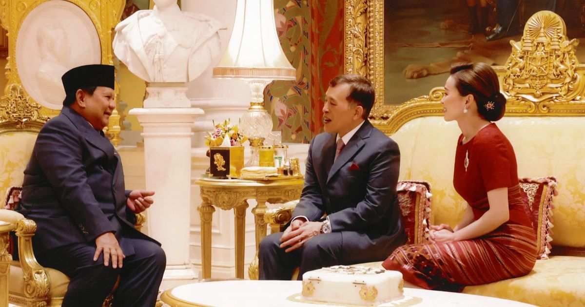 Momen Penuh Hangat Prabowo Bertemu Raja dan Ratu Thailand di Amphorn Royal Palace